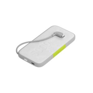 InstantGo+5000+18W+Power+Delivery+Power+Bank+w%2F+Built-in+USB-C+Cable+White
