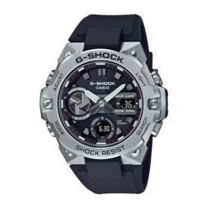 Mens+G-Steel+Slim+Silver+%26+Black+Ana%2FDig+Connected+Watch+Black+Dial