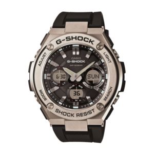 Mens+G-Steel+Silver+%26+Black+Ana-Digi+Watch+Black+Dial