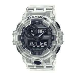Mens+Transparent+White+Resin+Analog%2FDigital+Watch+Black+Dial