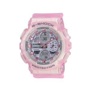 Ladies+Compact+G-Shock+Pink+Analog%2FDigital+Resin+Watch+Silver+Dial