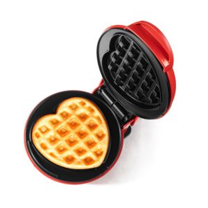 4-Inch+Personal+Heart+Shape+Waffle+Maker