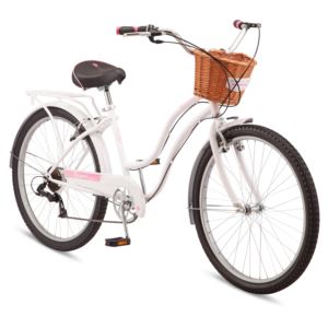 Schwinn+Baywood+7+Deluxe+Cruiser+Bike%2C+26-Inch+Wheels%2C+7+Speed%2C+White