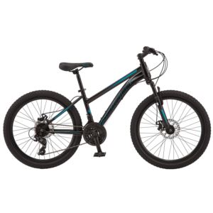 Schwinn+Sidewinder+Mountain+Bike%2C+24-Inch+Wheels%2C+21+Speeds%2C+Black+%2F+Teal