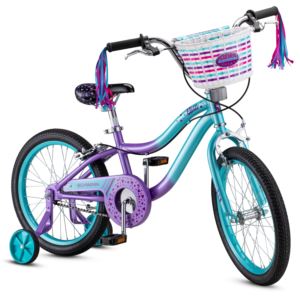 Schwinn+Elise+Kids+Bike%2C+18-Inch+Wheel%2C+Training+Wheels%2C+Purple%2FTeal