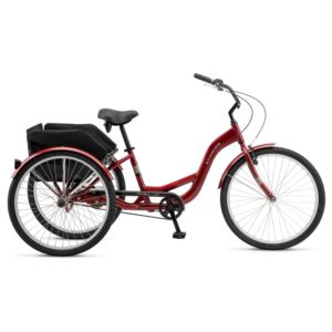 Schwinn+Meridian+Comfort+Adult+Tricycle%2C+26+Inch+Wheels%2C+Single+Speed%2C+Burgundy