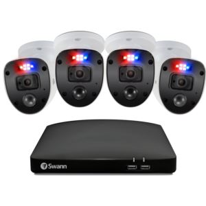 Enforcer+4+Camera+4Ch+1080p+Full+HD+DVR+Security+System+w%2F+Flashing+Lights
