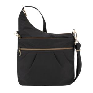 Anti-Theft+Signature+3+Compartment+Crossbody+Black