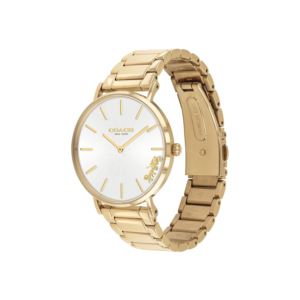 Ladies+Perry+Gold-Tone+Stainless+Steel+Watch+Gold+Dial