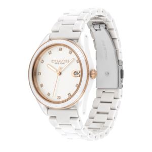 Ladies+Preston+Crystal+Accent+White+Ceramic+Watch+White+Dial