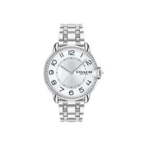 Ladies+Arden+Crystal+Silver-Tone+Stainless+Steel+Case+Silver+Dial