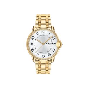 Ladies+Arden+Crystal+Gold-Tone+Stainless+Steel+Case+Silver+Dial