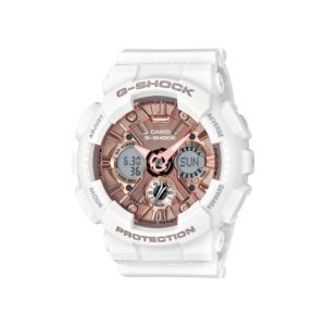 Women's G-Shock Watch - White/Rose Gold GMAS120MF-7A2