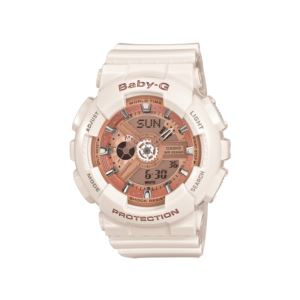 Women's Baby-G Watch - White/Rose Gold BA110-7A1