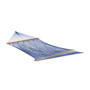 Bliss+Classic+cotton+rope+hammock%2C+Blue+Rope