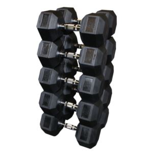 55+to+75+Rubber+Dumbbell+Set