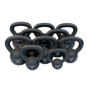 5-50lbs+Iron+Powder+Coated++Kettlebells