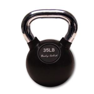 Chrome+Handle%2C+Rubber+Coated+Kettlebell+35+Lbs.