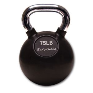 Chrome+Handle%2C+Rubber+Coated+Kettlebell+75+Lbs.