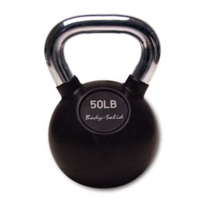 Chrome+Handle%2C+Rubber+Coated+Kettlebell+50+Lbs.