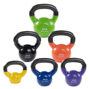Vinyl+Coated+Kettlebells+Set+One+Each+5-30+Lbs.