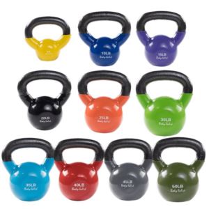 Vinyl+Coated+Kettlebells+Set+5-50+Lbs.