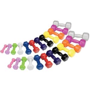 Vinyl+Dumbbell+Set%2C+1-15Lbs+Pairs