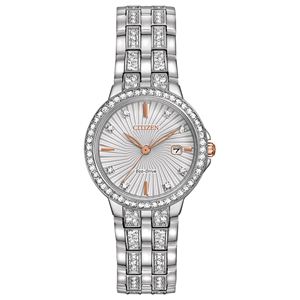 Womens+Silhouette+Diamond+Eco-Drive+Watch+Two-Tone+Dial