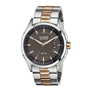 Citizen+Mens+Eco+Drive+Rose-Gold+Steel+Bracelet