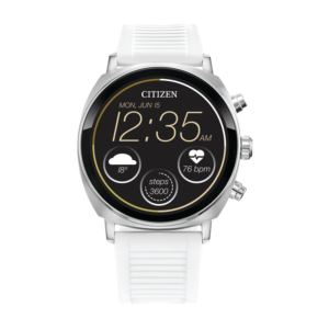 CZ+Smart+Casual+YouQ+Silver+%26+White+Silicone+Strap+Smartwatch
