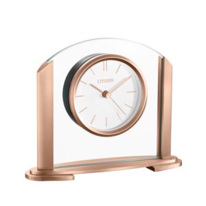6%22+Decorative+Rose+Gold+Table+Clock+White+Dial