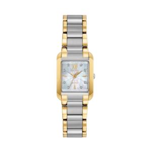 Ladies+Bianca+Eco-Drive+Two-Tone+Stainless+Steel+Watch+Mother-of-Pearl+Dial