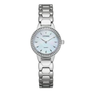 Ladies+Quartz+Silver+Swarovski+Stainless+Steel+Watch+Mother-of-Pearl+Dial