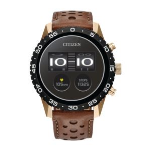 CZ+Smart+Sport+YouQ+Rose+Gold+%26+Brown+Leather+Strap+Smartwatch