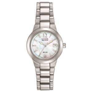 Ladies+Chandler+Eco-Drive+Silver-Tone+Watch+Mother-of-Pearl