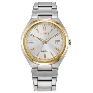 Ladies%27+Corporate+Exclusive+Eco-Drive+Two-Tone+SS+Watch+Silver+Dial