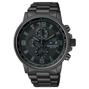 Mens+Nighthawk+Chronograph+Eco-Drive+Watch