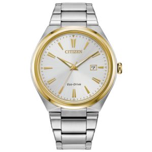 Men%27s+Corporate+Exclusive+Eco-Drive+Two-Tone+Stainless+Steel+Watch+Silver+Dial