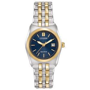 Womens+Corso+Eco-Drive+Two-Tone+Watch+Blue+Dial