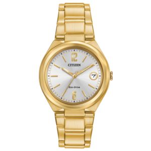 Ladies+Corporate+Exclusive+Eco-Drive+Gold+Stainless+Steel+Watch+Gold+Dial