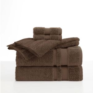 Supima+Luxe+6pc+Bath+Towel+Set+Chocolate+Brown