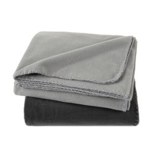 2-Pack+Supersoft+Microfiber+Throw+Set+Light+Gray%2FCharcoal+Gray
