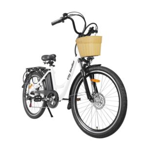 GlareWheel+EB-X8+City+Electric+Bike+-+White