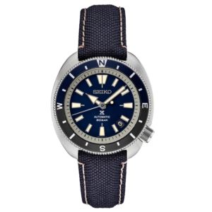 Mens+Prospex+Land+Dark+Blue+Nylon+Strap+Watch+Blue+Dial