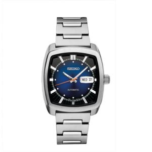 Mens+Recraft+Automatic+Silver-Tone+Stainless+Watch+Blue+%26+Black+Dial