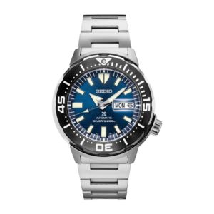 Mens+Prospex+Automatic+Diver+Silver-Tone+Stainless+Steel+Watch+Blue+Dial