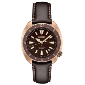 Mens+Prospex+Land+Tortoise+Brown+Leahter+Strap+Watch+Brown+Dial