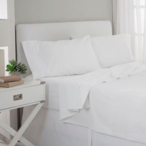 1200+Thread+Count+Solid+Sheet+Set+-+Queen+White