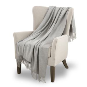 Cashmere+Wool+Throw+Blanket+Heather+Gray