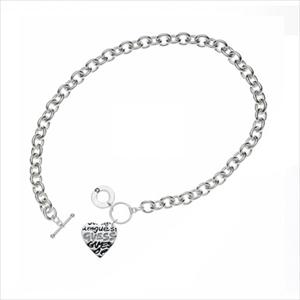 Graffiti Heart Necklace - Silver GJ-118362